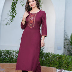 Women's Rayon Flared Kurta & Pants with Dupatta Set