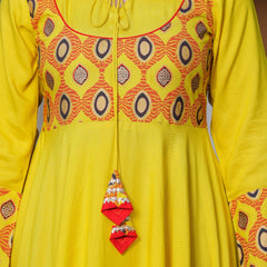 Women's Rayon Anarkali Kurta & Pants with Dupatta Set