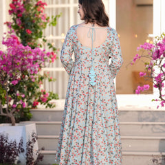 Women's Printed Anarkali Rayon Kurta