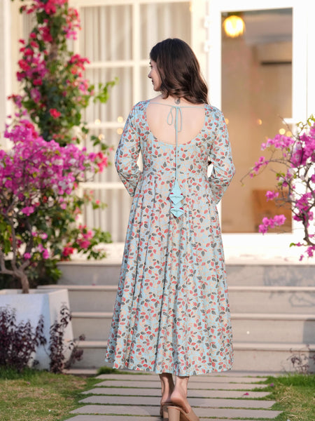 Women's Printed Anarkali Rayon Kurta