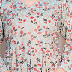 Women's Printed Anarkali Rayon Kurta