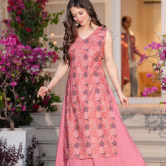 Women's Rayon Straight Kurta & Skirt with Dupatta set