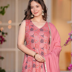 Women's Rayon Straight Kurta & Skirt with Dupatta set