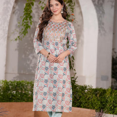 Women's Rayon Straight Kurta & Pants with Dupatta set