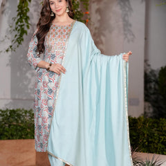 Women's Rayon Straight Kurta & Pants with Dupatta set