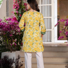 Women's Printed Straight Cotton  Kurta