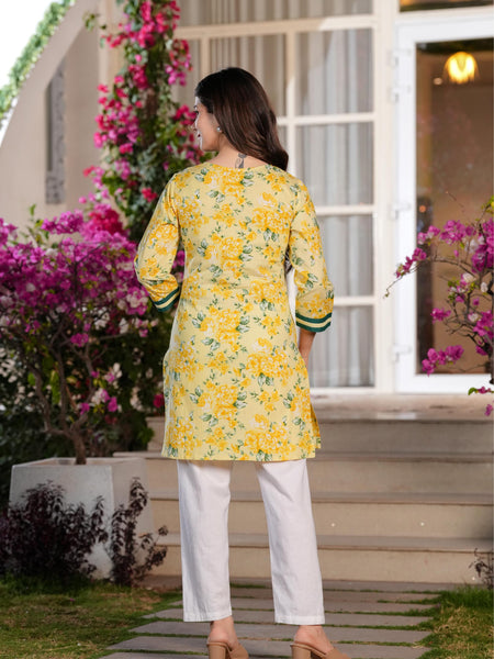 Women's Printed Straight Cotton  Kurta