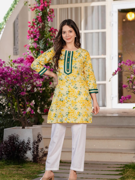 Women's Printed Straight Cotton  Kurta
