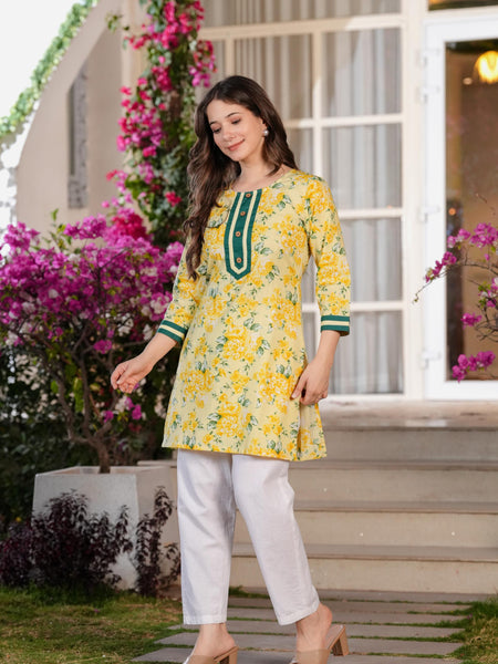 Women's Printed Straight Cotton  Kurta