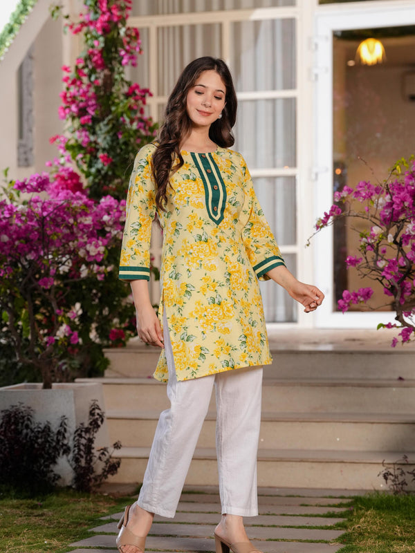 Women's Printed Straight Cotton  Kurta