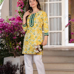 Women's Printed Straight Cotton  Kurta