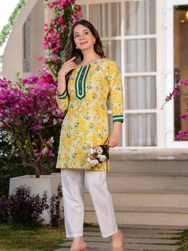 Women's Printed Straight Cotton  Kurta