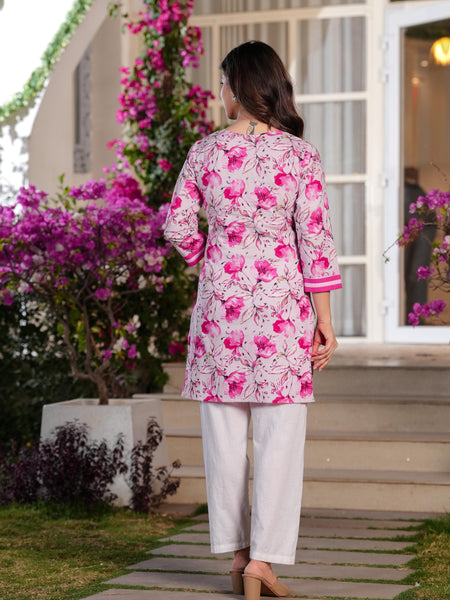 Women's Printed Straight Cotton  Kurta