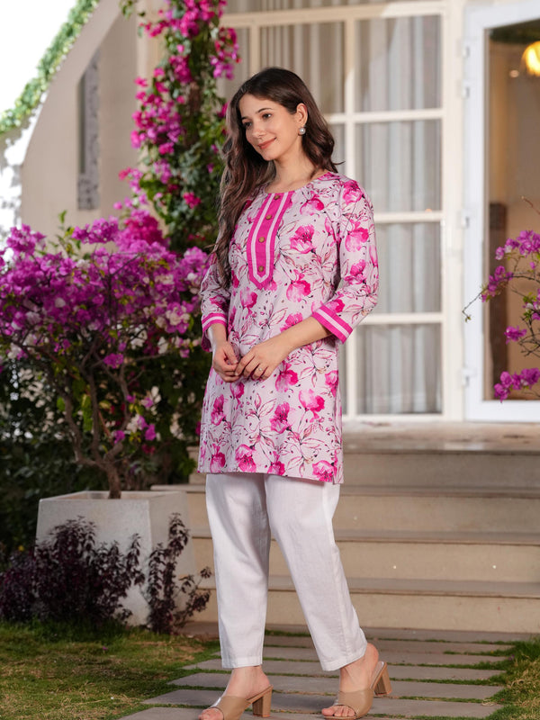 Women's Printed Straight Cotton  Kurta