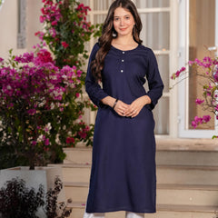 Women's Printed Straight Rayon  Kurta