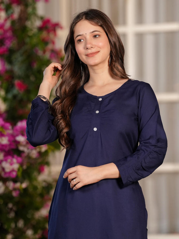 Women's Printed Straight Rayon  Kurta