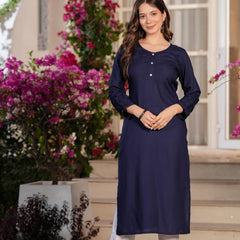 Women's Printed Straight Rayon  Kurta