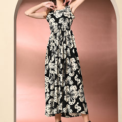 Women's Floral Print Fit & Flare Dress
