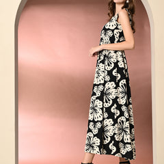 Women's Floral Print Fit & Flare Dress