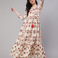 Women's Floral Print Fit & Flare Dress