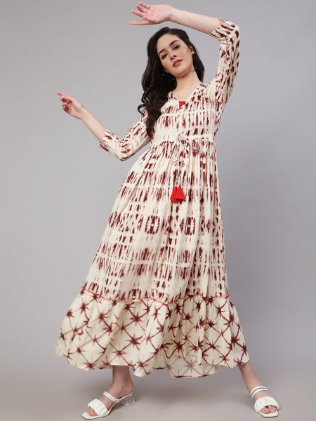 Women's Floral Print Fit & Flare Dress