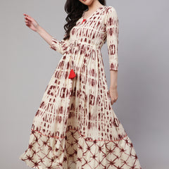 Women's Floral Print Fit & Flare Dress