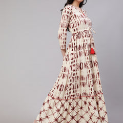 Women's Floral Print Fit & Flare Dress