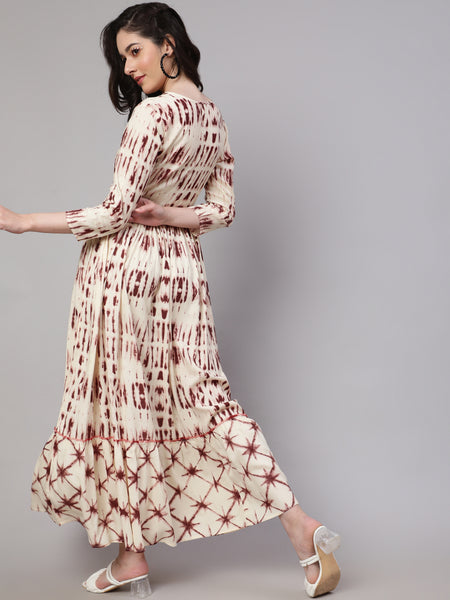 Women's Floral Print Fit & Flare Dress
