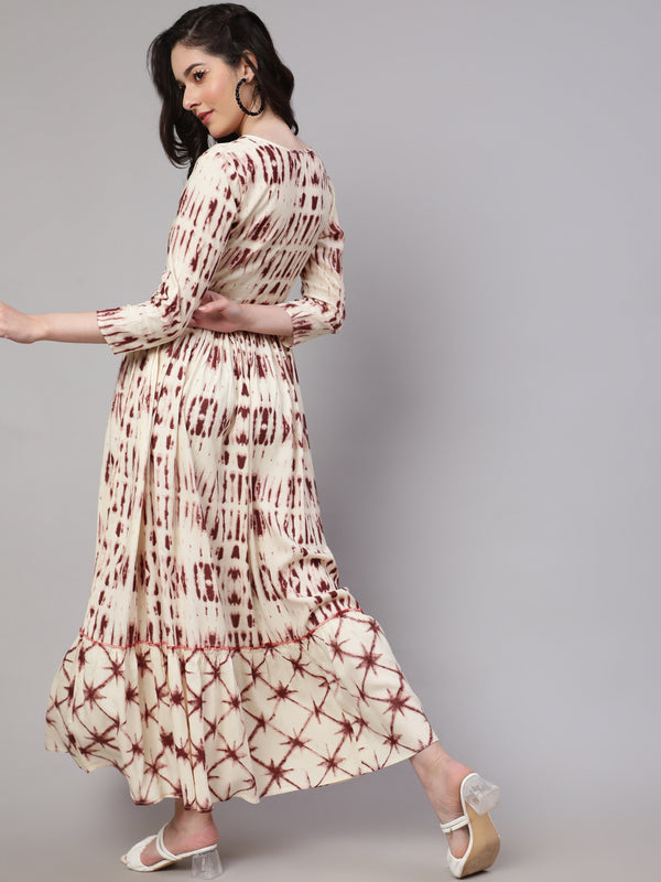 Women's Floral Print Fit & Flare Dress
