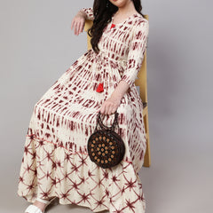 Women's Floral Print Fit & Flare Dress