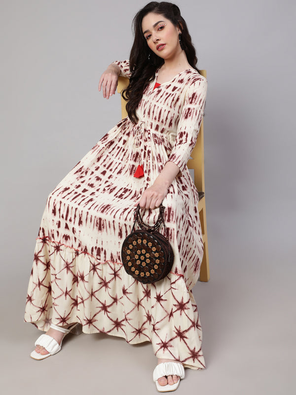Women's Floral Print Fit & Flare Dress