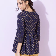 Women Leaf Print Regular Fit Tunic