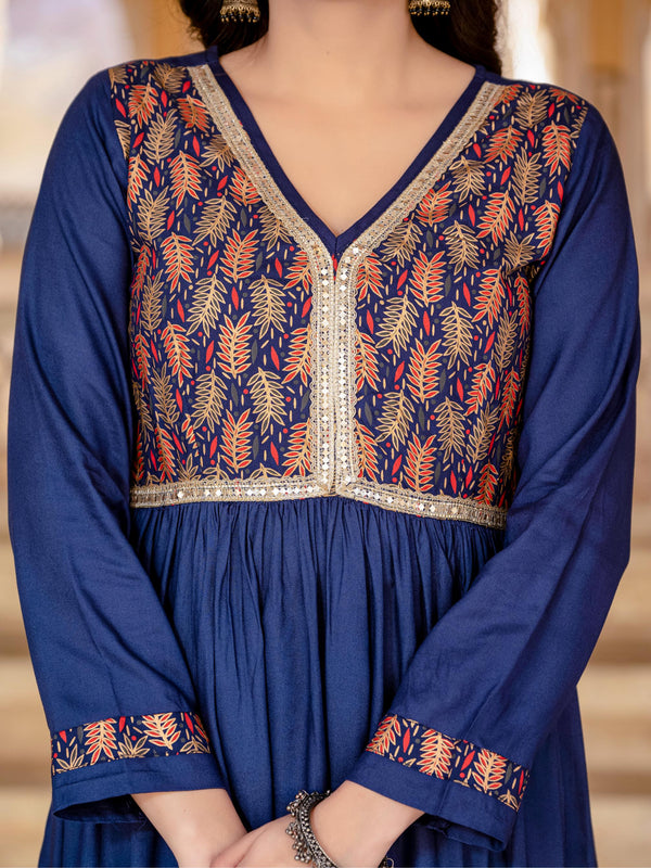 Women Viscose Rayon Kurta Palazzo Set