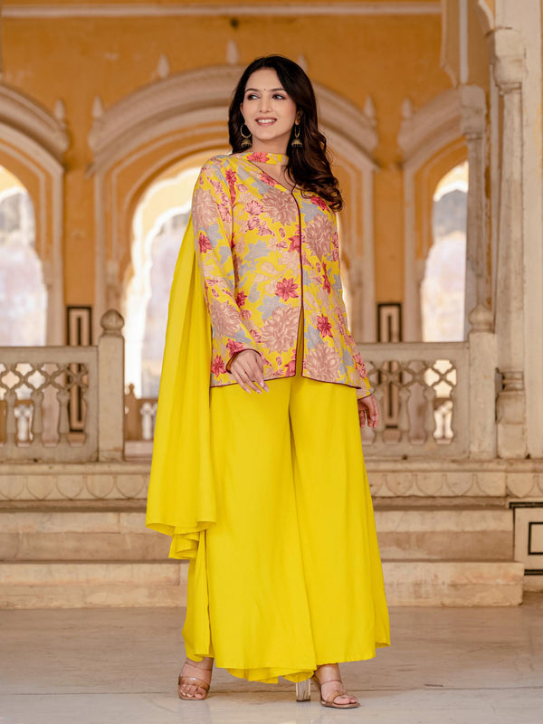 Women Floral Print Straight Kurta Set