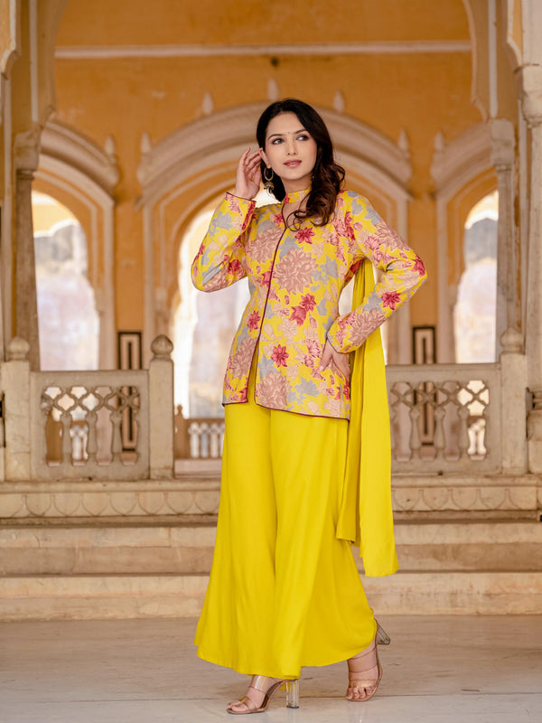 Women Floral Print Straight Kurta Set