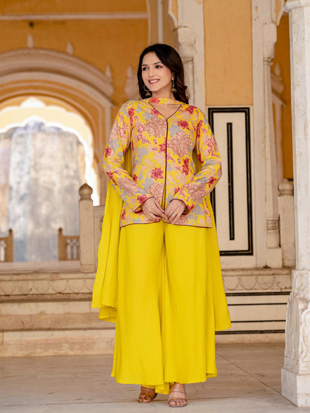 Women Floral Print Straight Kurta Set