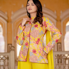 Women Floral Print Straight Kurta Set