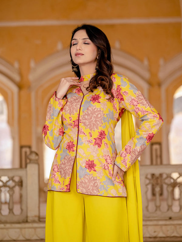 Women Floral Print Straight Kurta Set