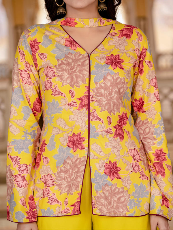Women Floral Print Straight Kurta Set