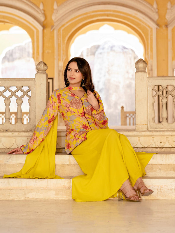 Women Floral Print Straight Kurta Set