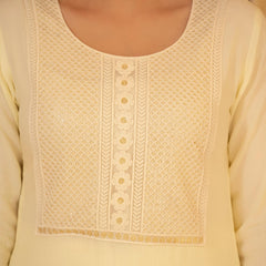 Women Embroidered Straight Kurta Suit Set