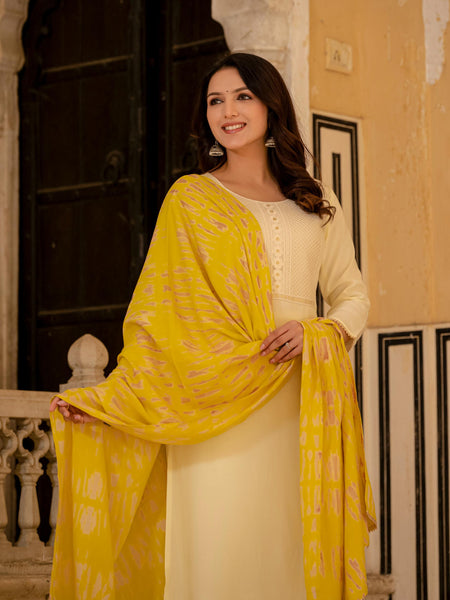 Women Embroidered Straight Kurta Suit Set