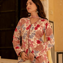 Women Viscose Rayon Ethnic Top Palazzo Dupatta Set