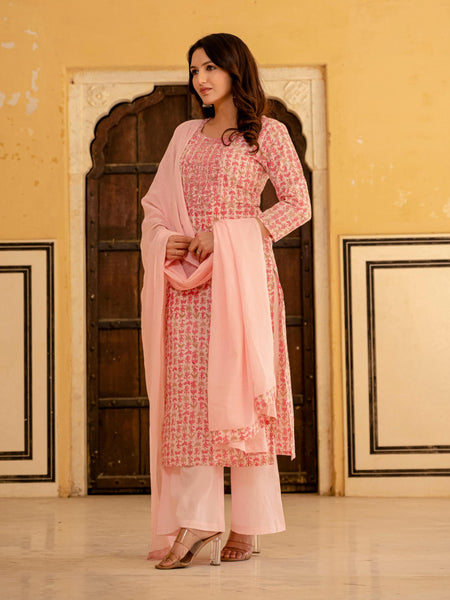 Women Floral Straight Kurta Set