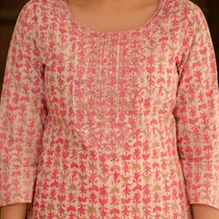 Women Floral Straight Kurta Set