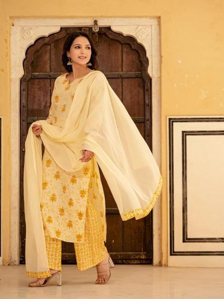 Women Floral Print Kurta Set