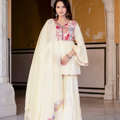 Women Floral Print Flared Kurta Set