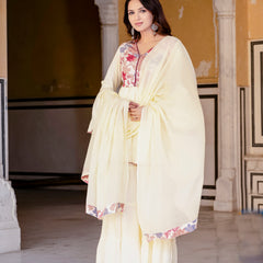 Women Floral Print Flared Kurta Set