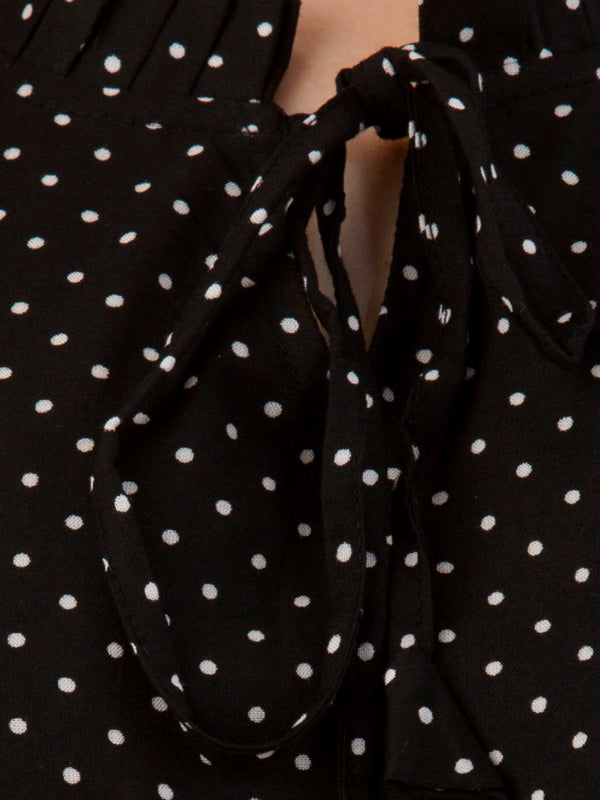 Women's Polka Print Fit & Flare Dress