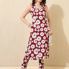 Women Viscose Rayon Kurta Pant Set